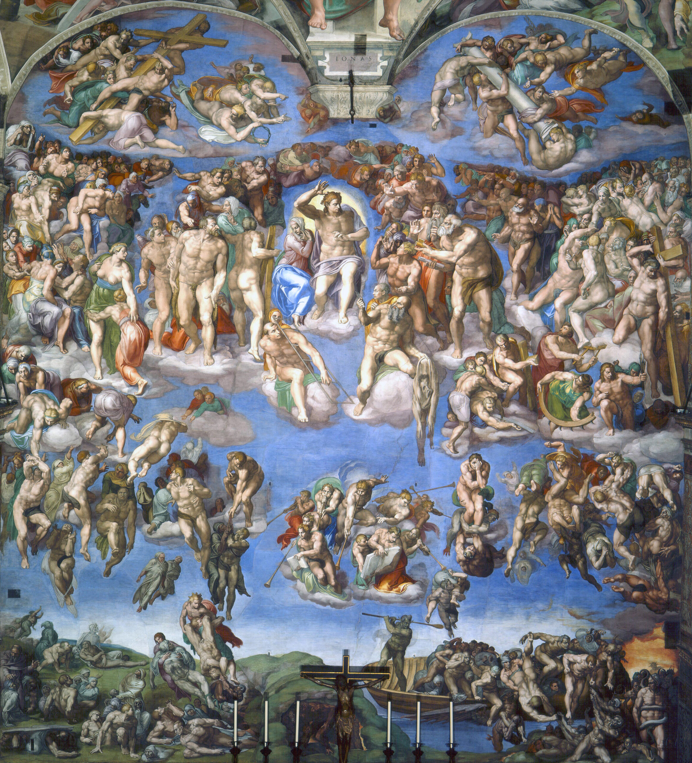 フレスコ画　有名作品 　ミケランジェロ 最後の審判